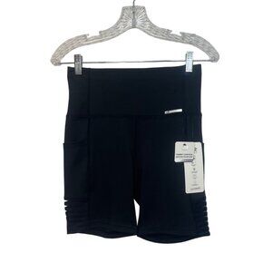 JGX Performance High Rise Activewear Shorts Womens Small Black New Tummy Control